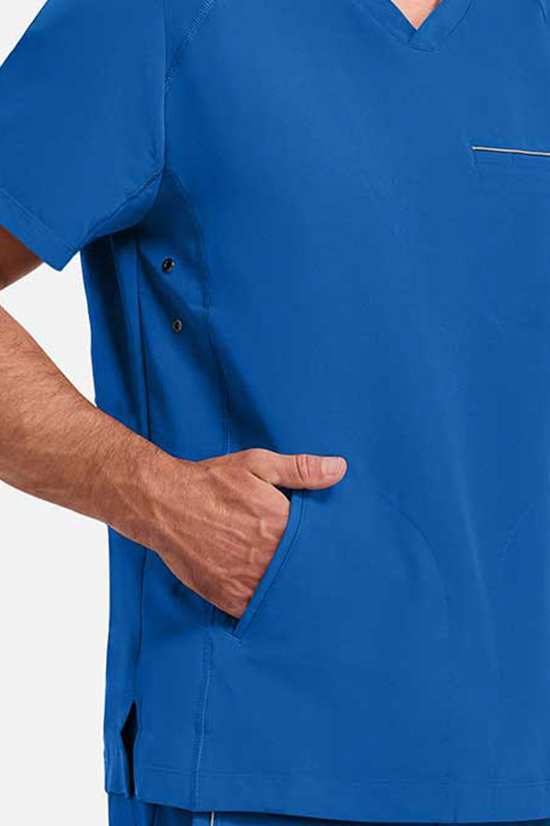 Men's Healing Hands Steven scrub top royal blue-3