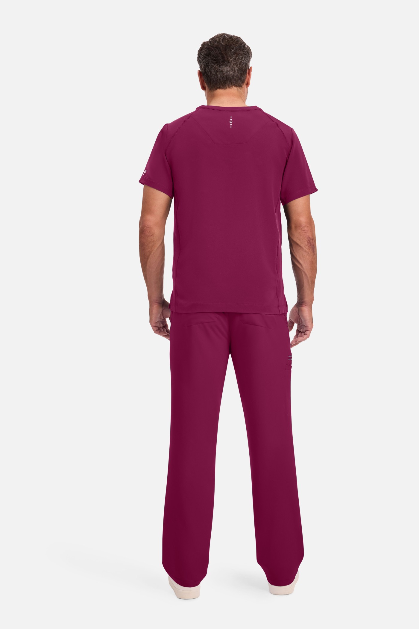 Men's Healing Hands Steven scrubs set wine-1