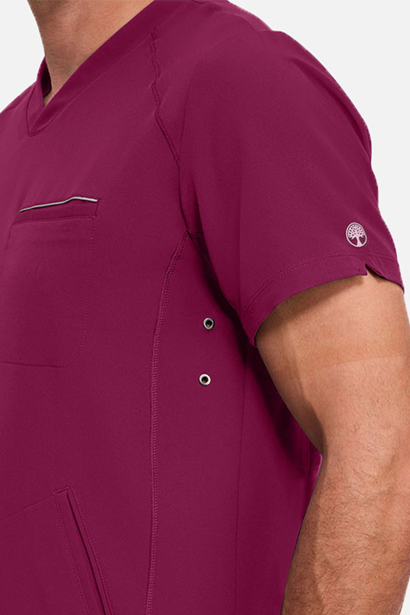 Men's Healing Hands Steven scrubs set wine-5