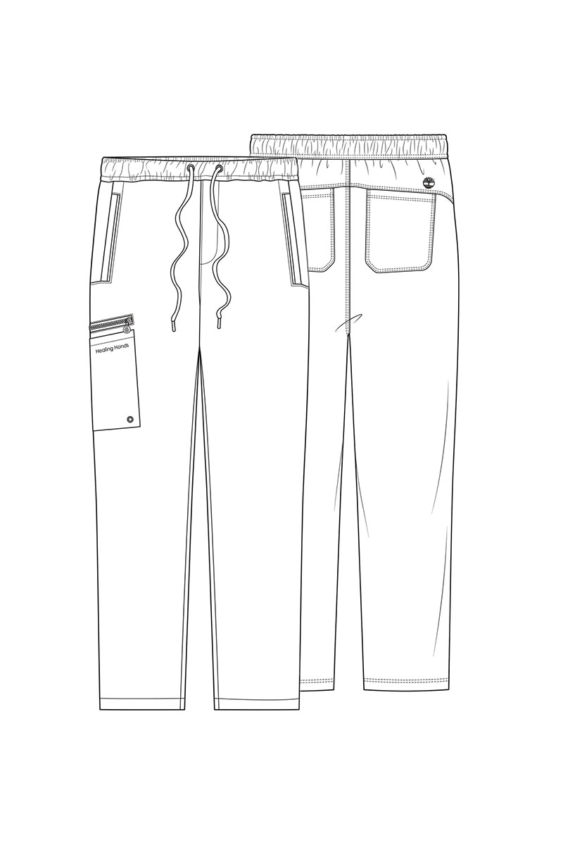 Men's Healing Hands Noah scrub trousers navy-7