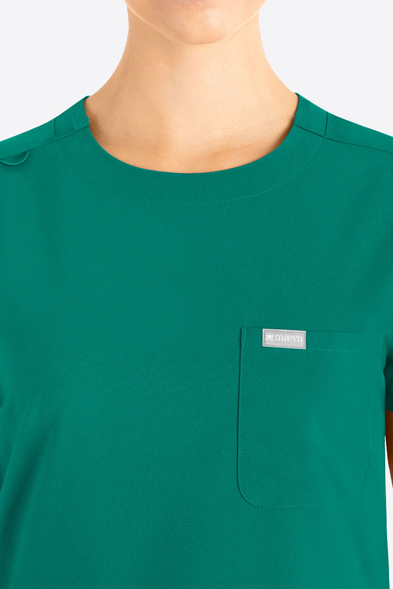 Women's Maevn Momentum Round scrubs set hunter green-2