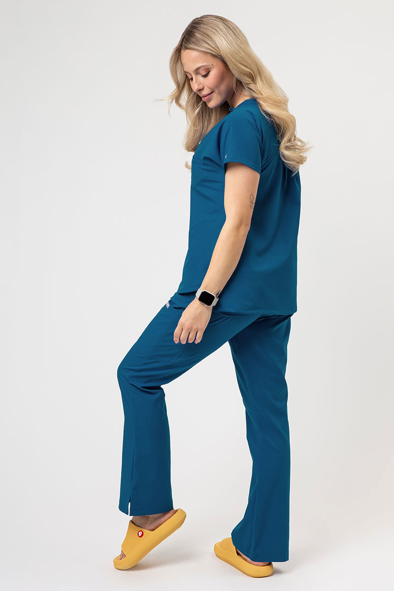 Women's Maevn Momentum Flare scrubs set caribbean blue-1
