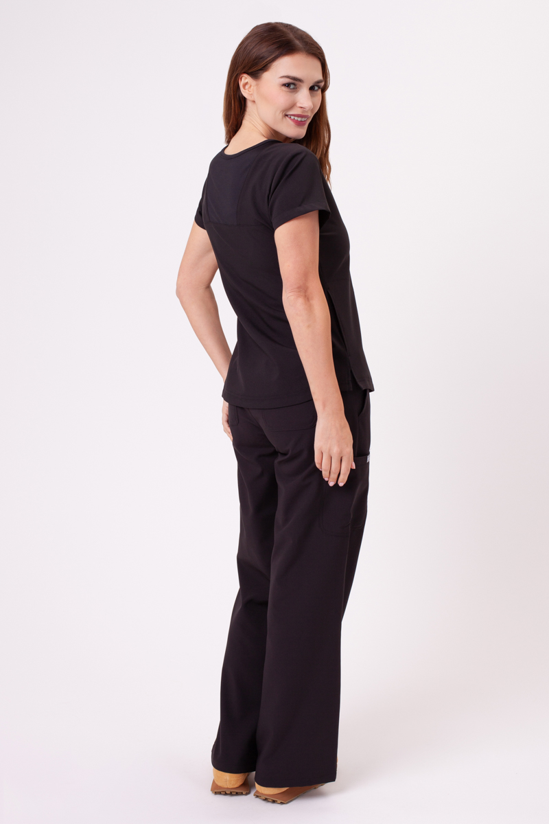 Women's Maevn Momentum Round scrubs set black-1