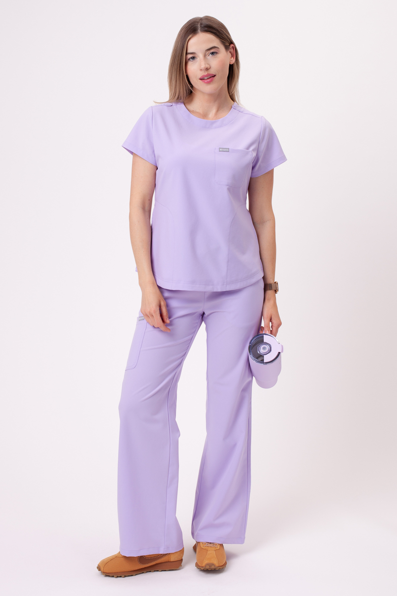 Women's Maevn Momentum Round scrubs set lavender-2