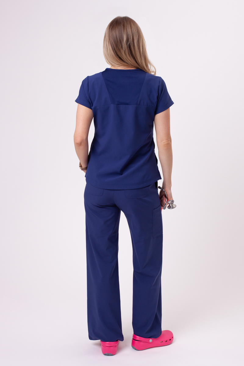 Women's Maevn Momentum Round Neck scrub top navy-8