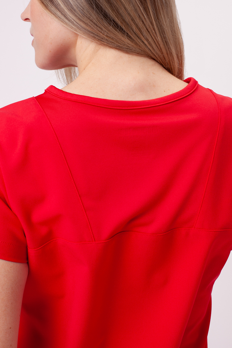 Women's Maevn Momentum Round scrubs set red-7