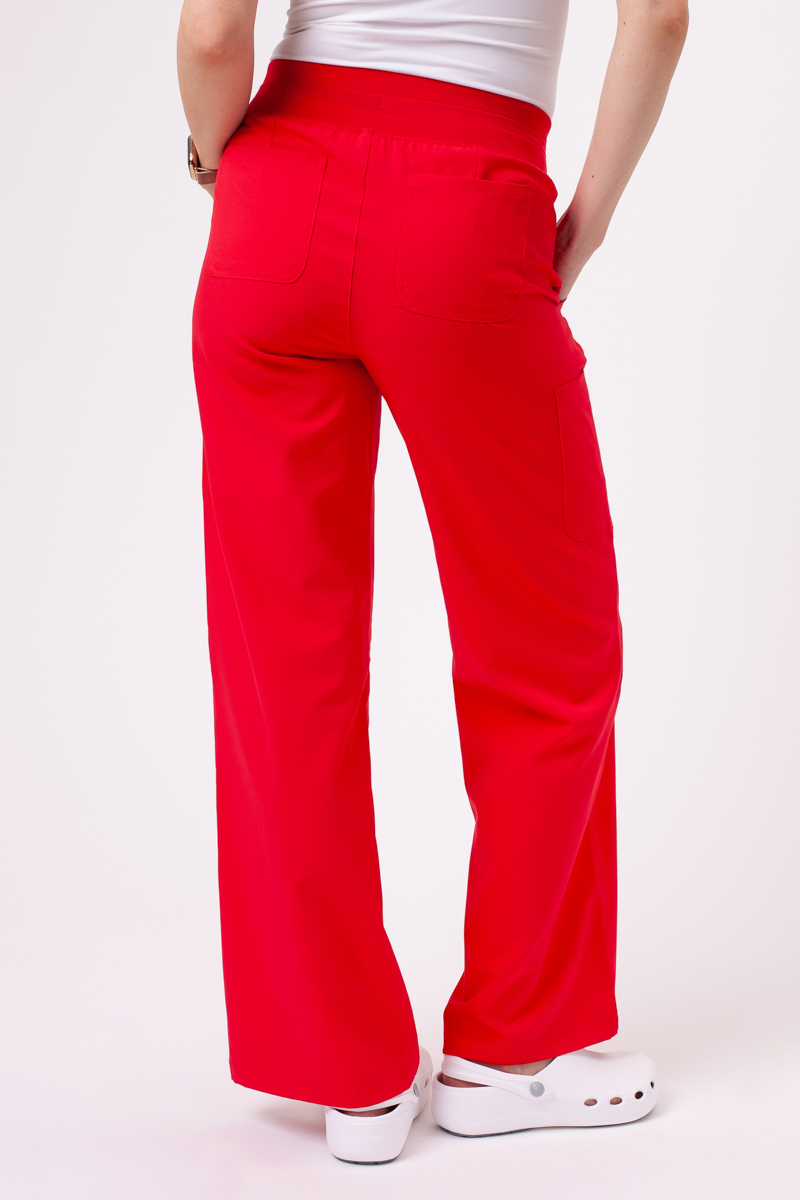 Women's Maevn Momentum Round scrubs set red-12