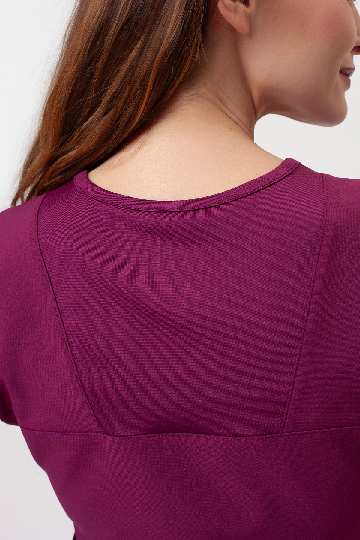 Women's Maevn Momentum Round Neck scrub top wine-7