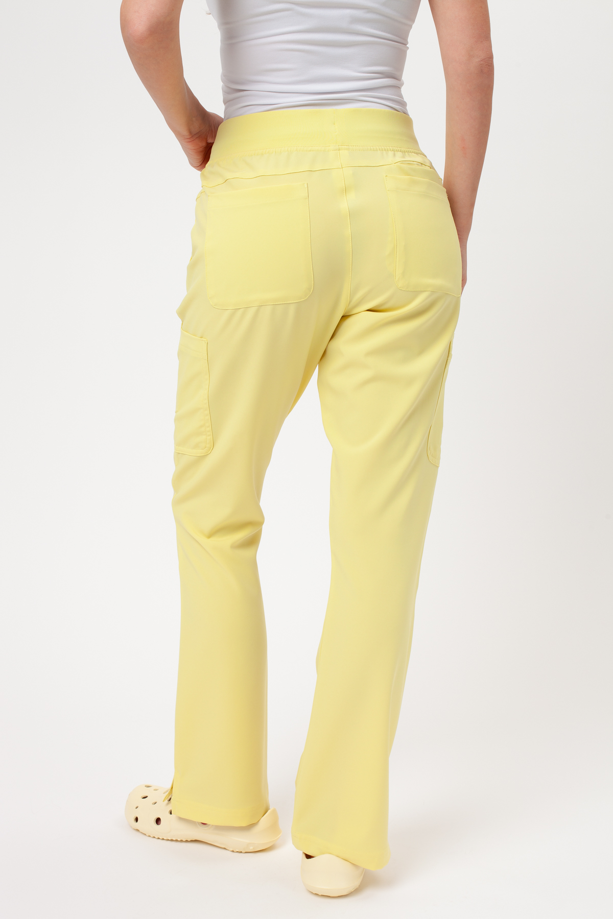 Women's Maevn Momentum Flare Leg scrub trousers lemon drop-1
