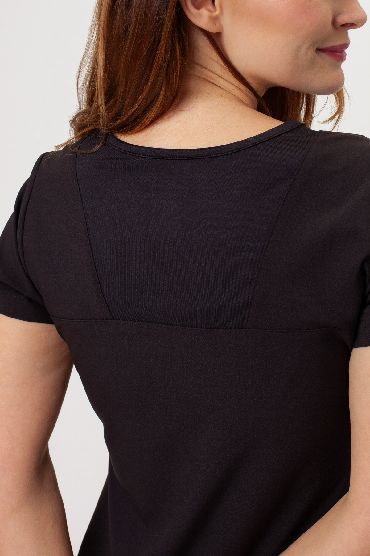 Women's Maevn Momentum Round Neck scrub top black-6
