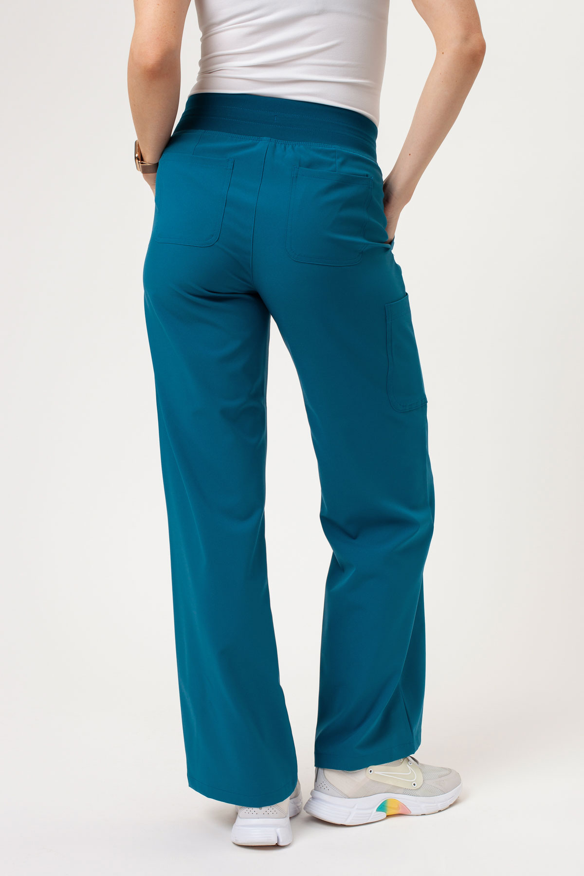 Women's Maevn Momentum Wide Leg scrub trousers caribbean blue-1
