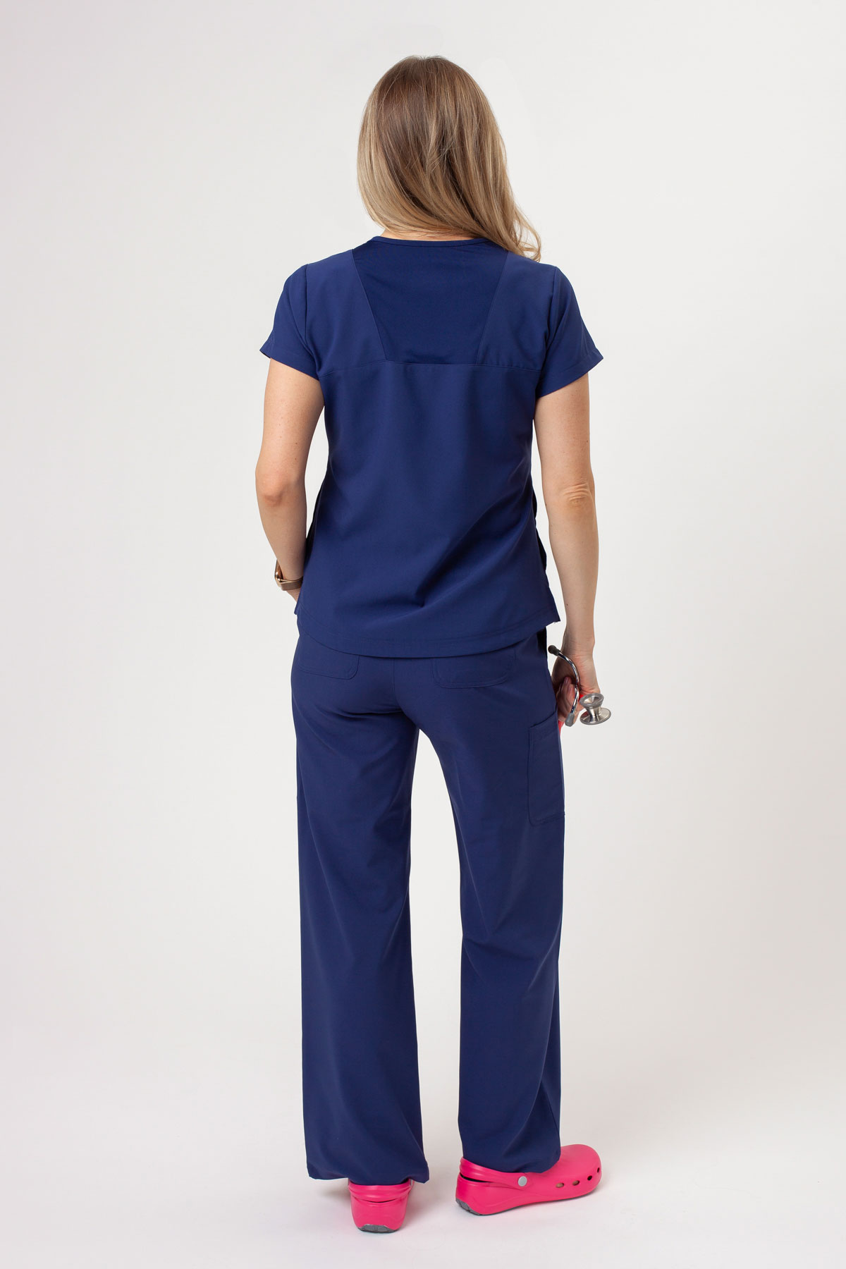 Women's Maevn Momentum Round scrubs set navy-2