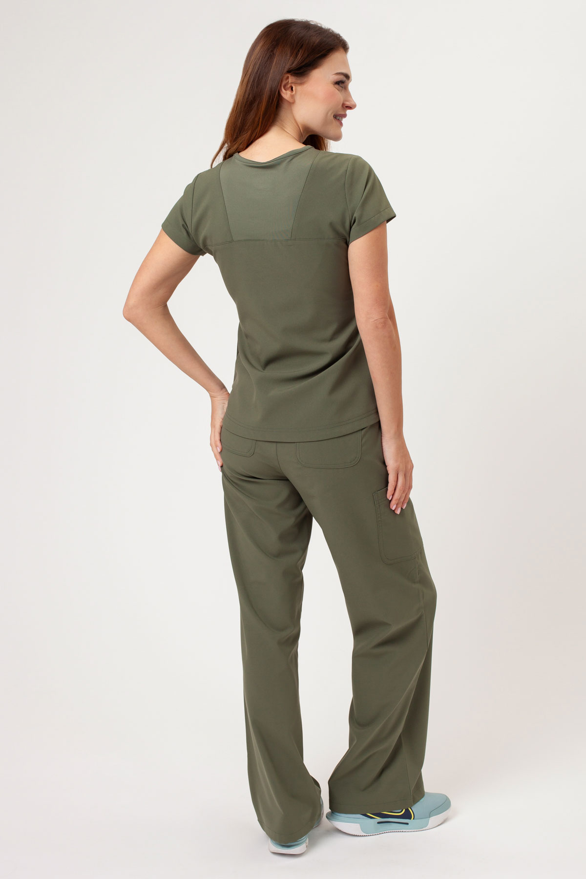 Women's Maevn Momentum Wide Leg scrub trousers olive-6