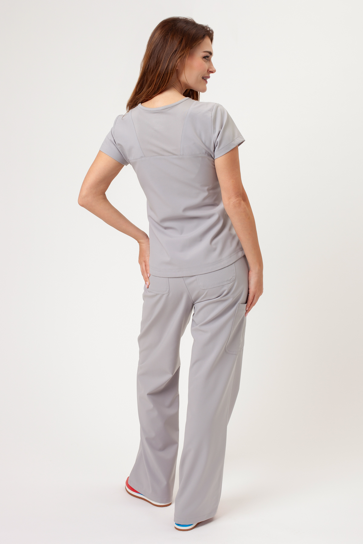 Women's Maevn Momentum Wide Leg scrub trousers quiet grey-6