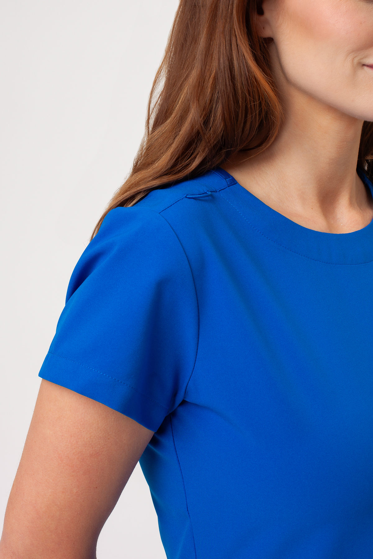 Women's Maevn Momentum Round Neck scrub top royal blue-2