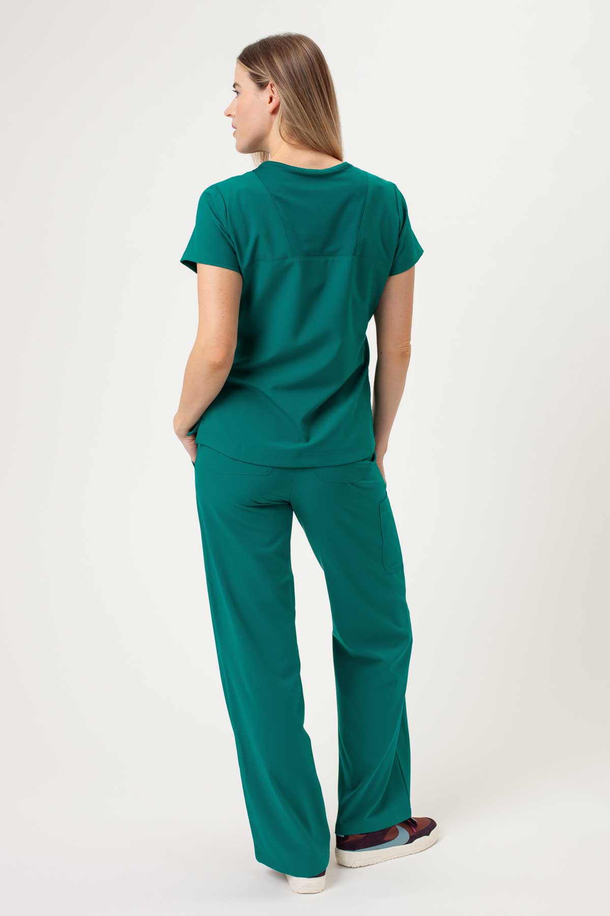 Women's Maevn Momentum Wide Leg scrub trousers hunter green-6