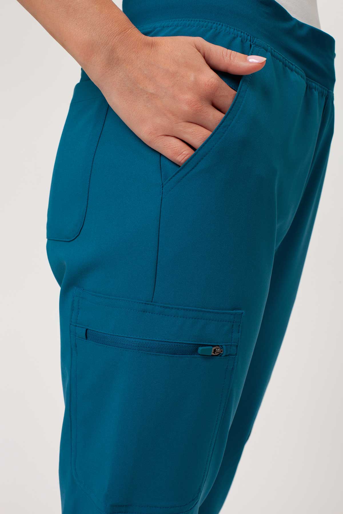 Women's Maevn Momentum Flare scrubs set caribbean blue-8