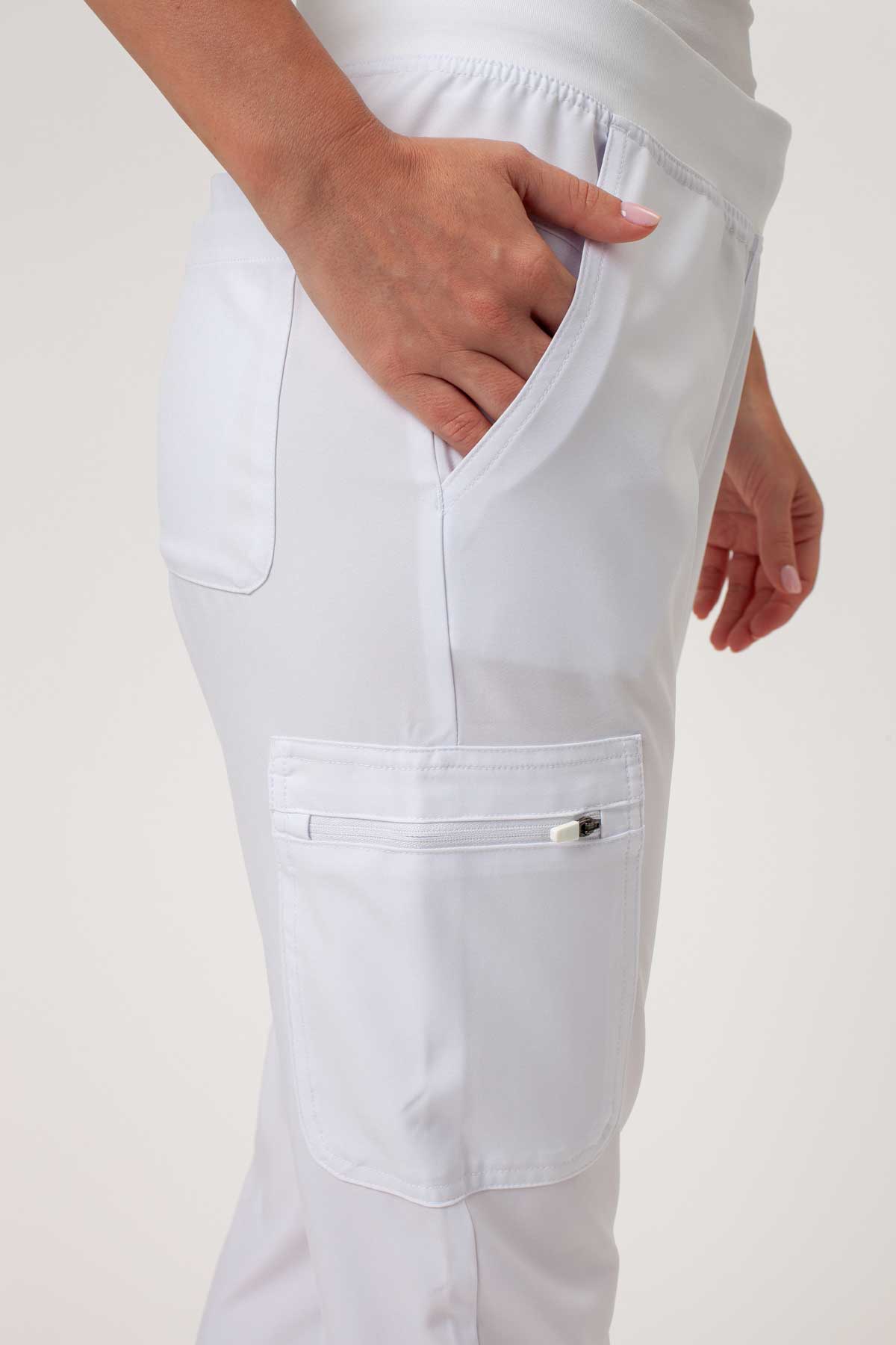 Women's Maevn Momentum Flare scrubs set white-8