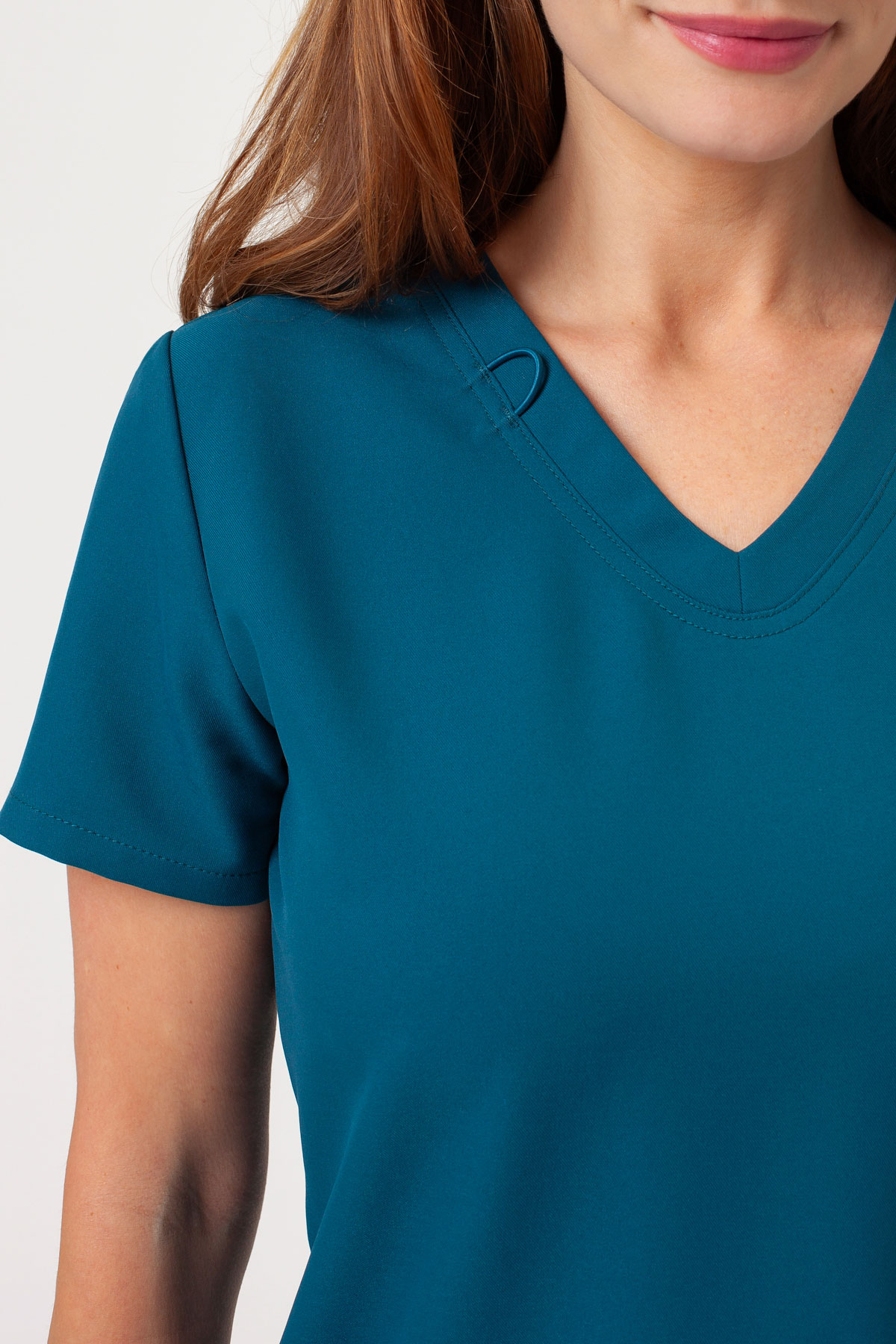 Women's Cherokee Ultra V-neck scrubs set caribbean blue-5