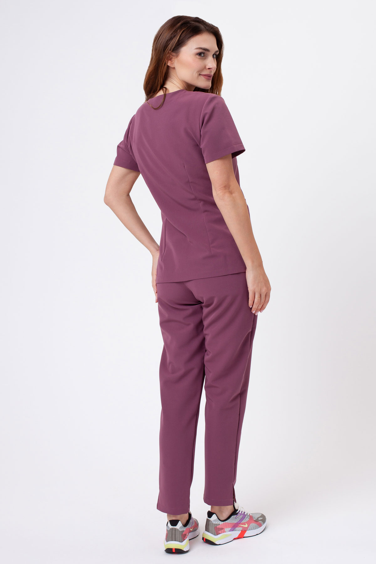 Women's Sunrise Uniforms Premium Pride scrub trousers grape-1