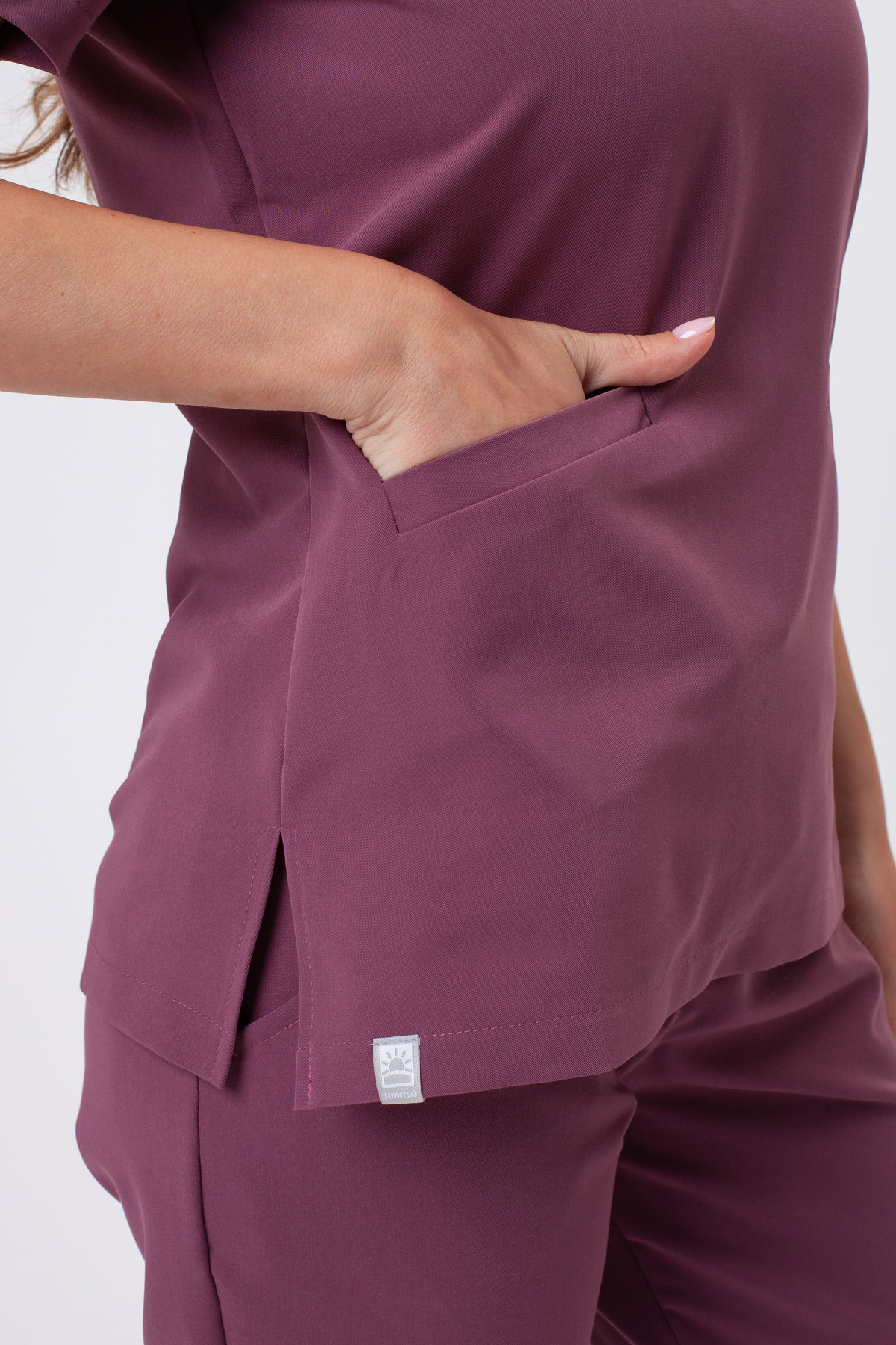 Women's Sunrise Uniforms Premium Pride scrubs set grape-6