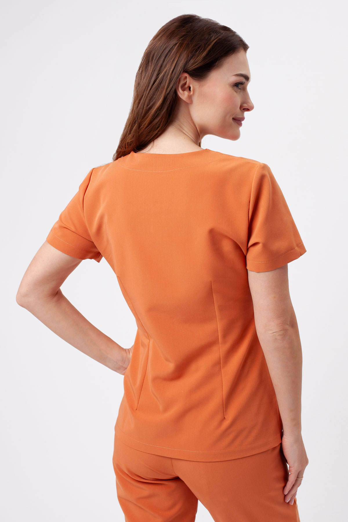 Women's Sunrise Uniforms Premium Pride scrubs set caramel-4
