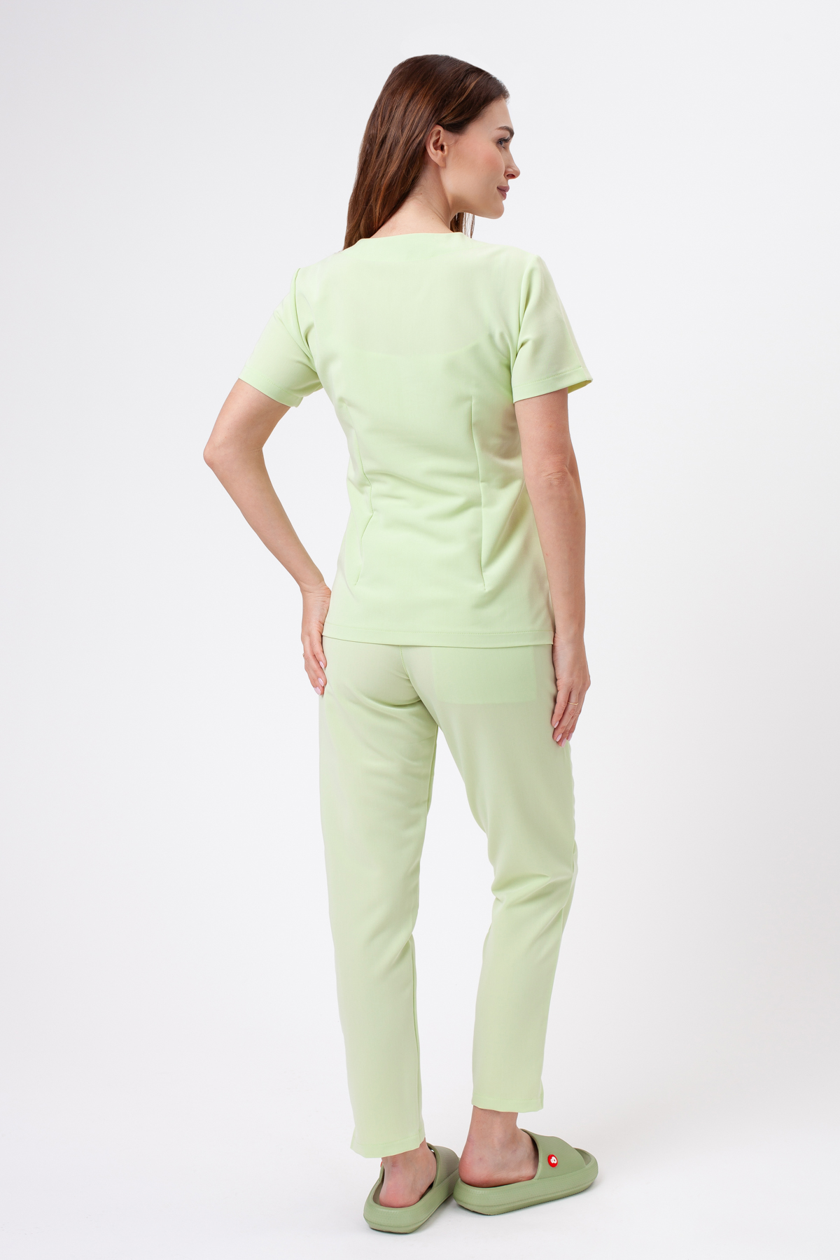 Women's Sunrise Uniforms Premium Pride scrub trousers matcha-6
