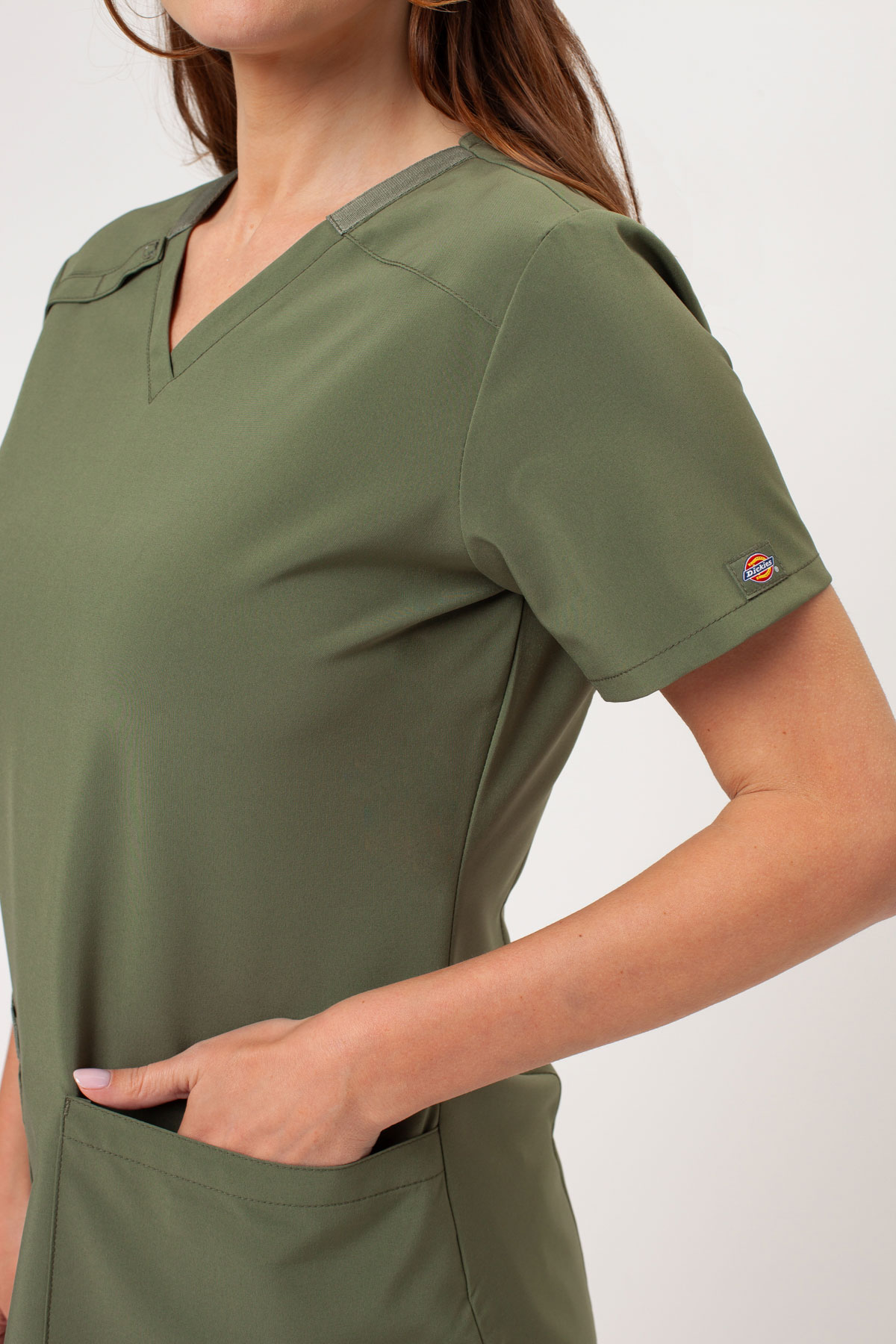 Women's Dickies EDS Essentials Jogger scrubs set olive-6