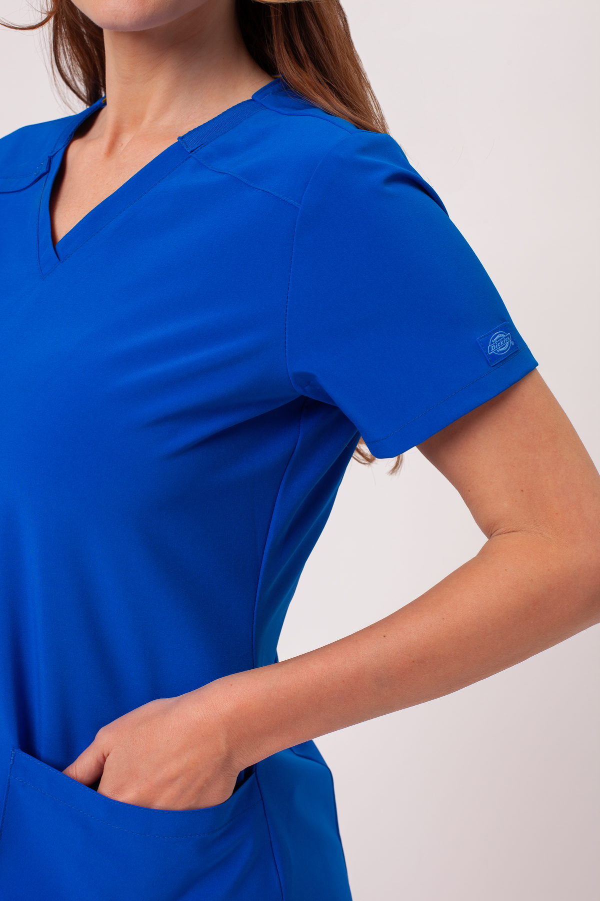 Women’s Dickies EDS Essentials V-neck scrub top royal blue-4
