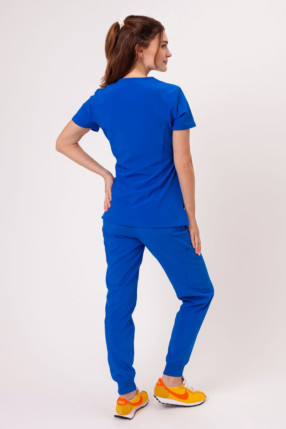 Women's Dickies EDS Essentials Jogger scrubs set royal blue-2