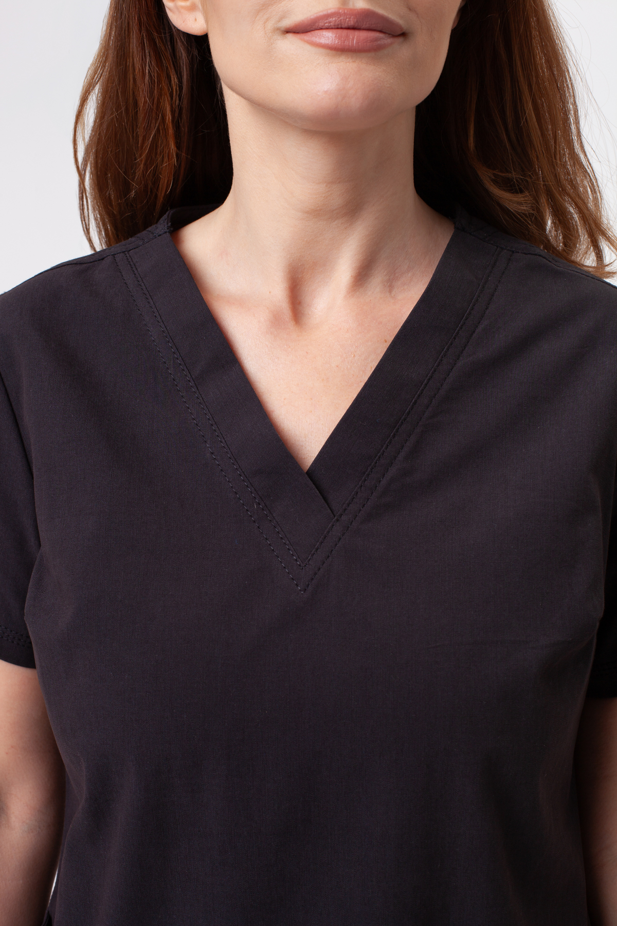 Women's Dickies Forge V-neck scrubs set black-6