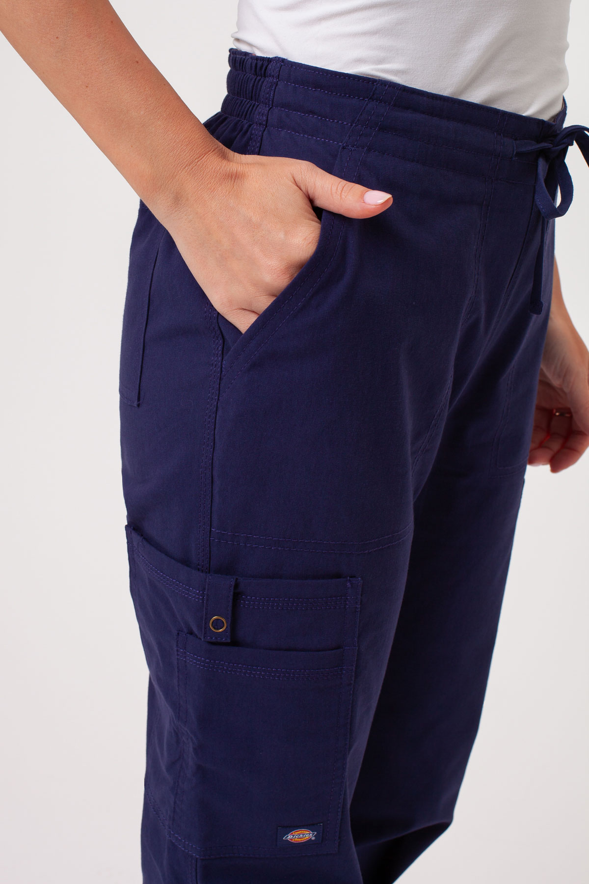 Women's Dickies Forge V-neck scrubs set navy-11