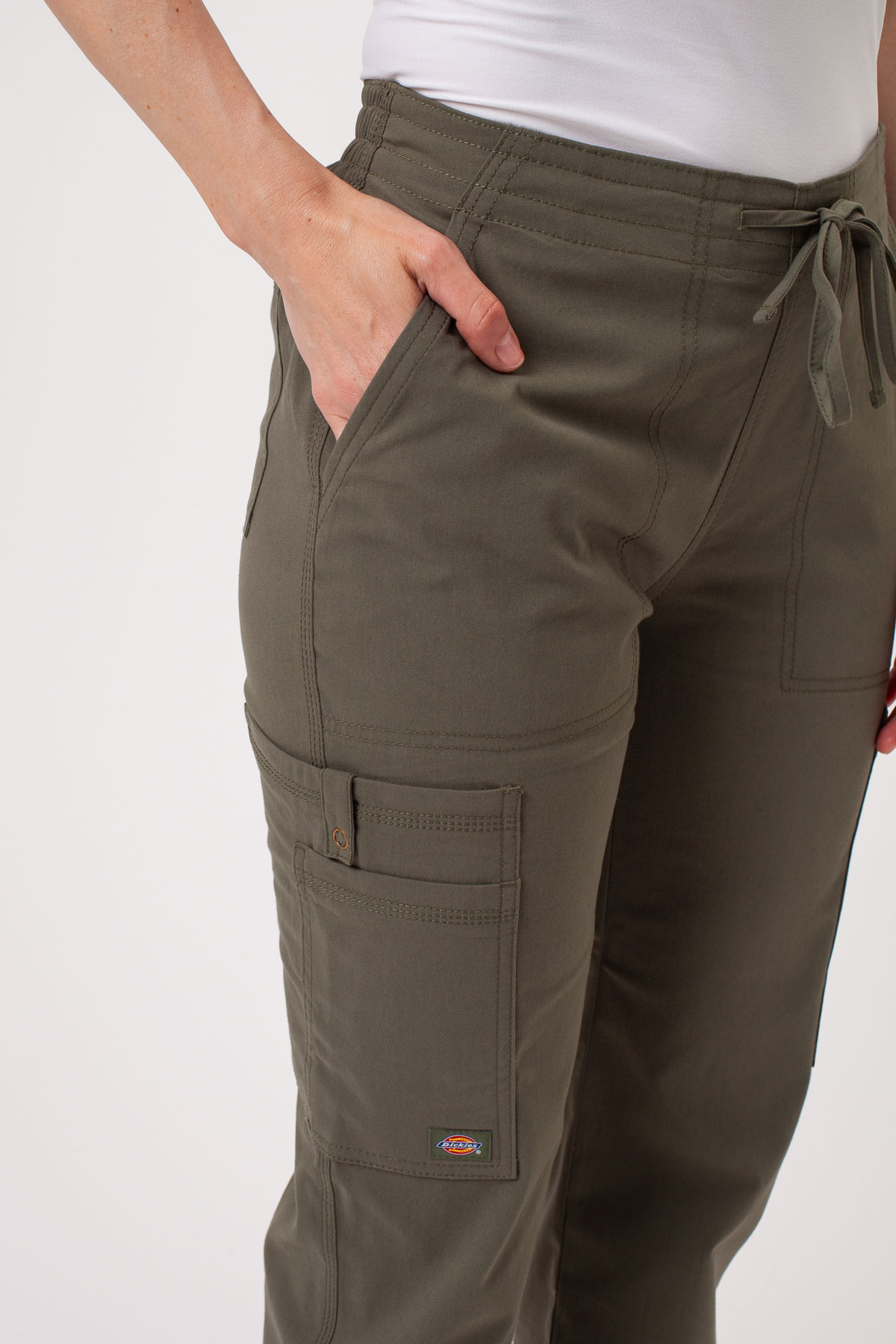 Women’s Dickies Dickies Forge Straight Leg scrub trousers olive-3