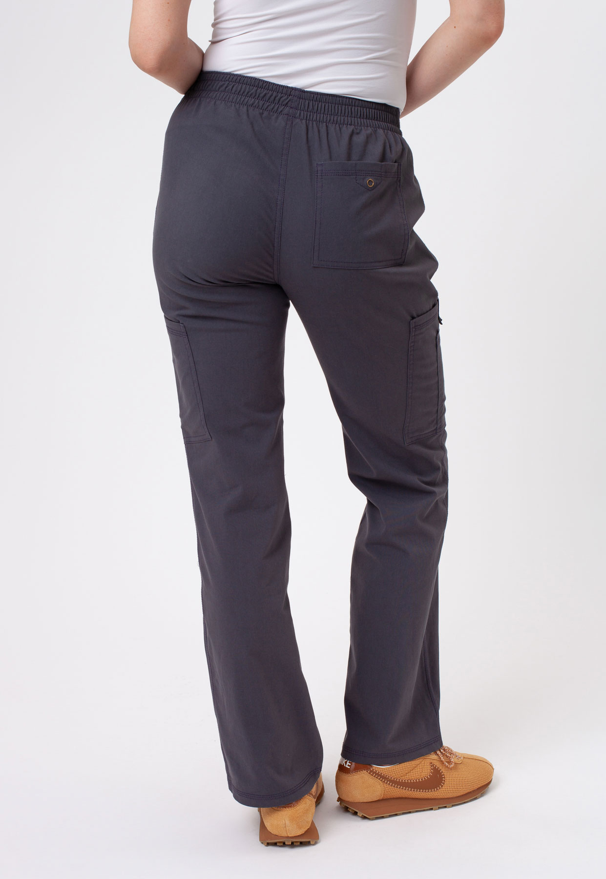 Women's Dickies Forge V-neck scrubs set pewter-8