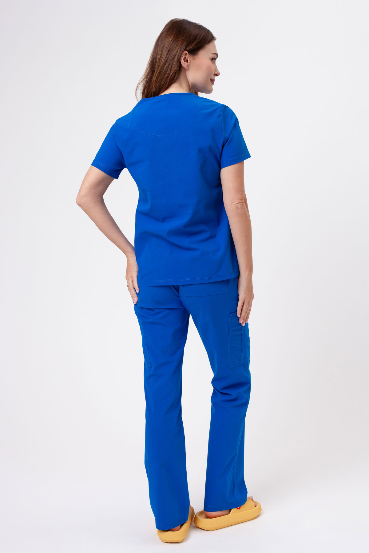 Women’s Dickies Forge V-neck scrub top royal blue-7