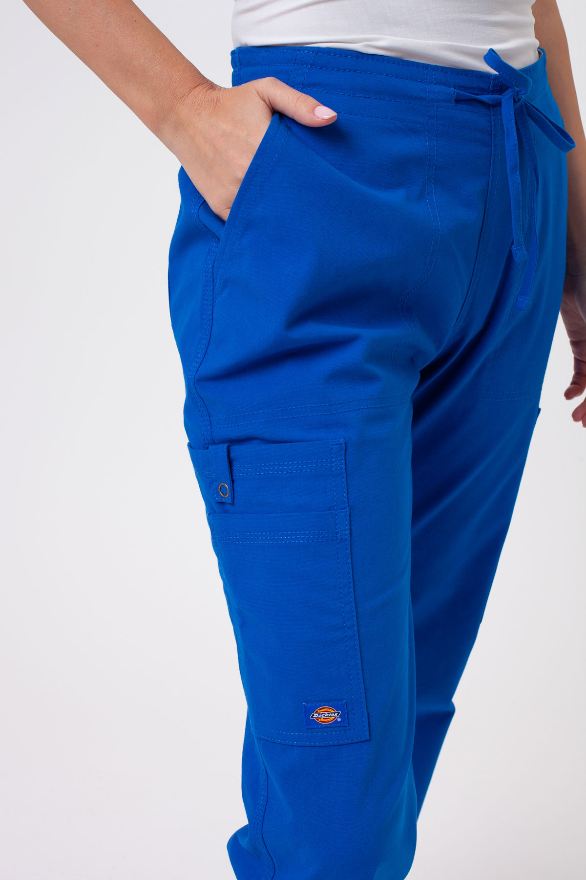 Women's Dickies Forge V-neck scrubs set royal blue-11