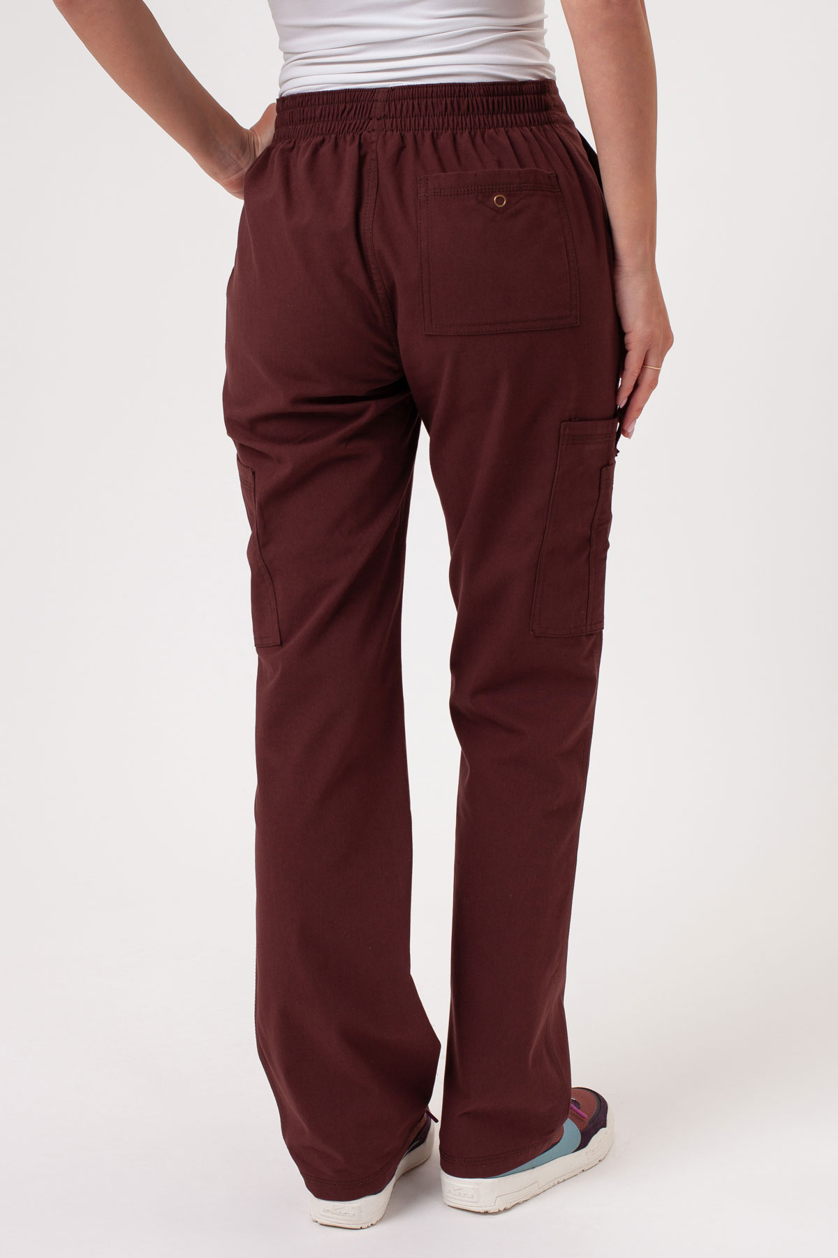 Women's Dickies Forge V-neck scrubs set brown-9