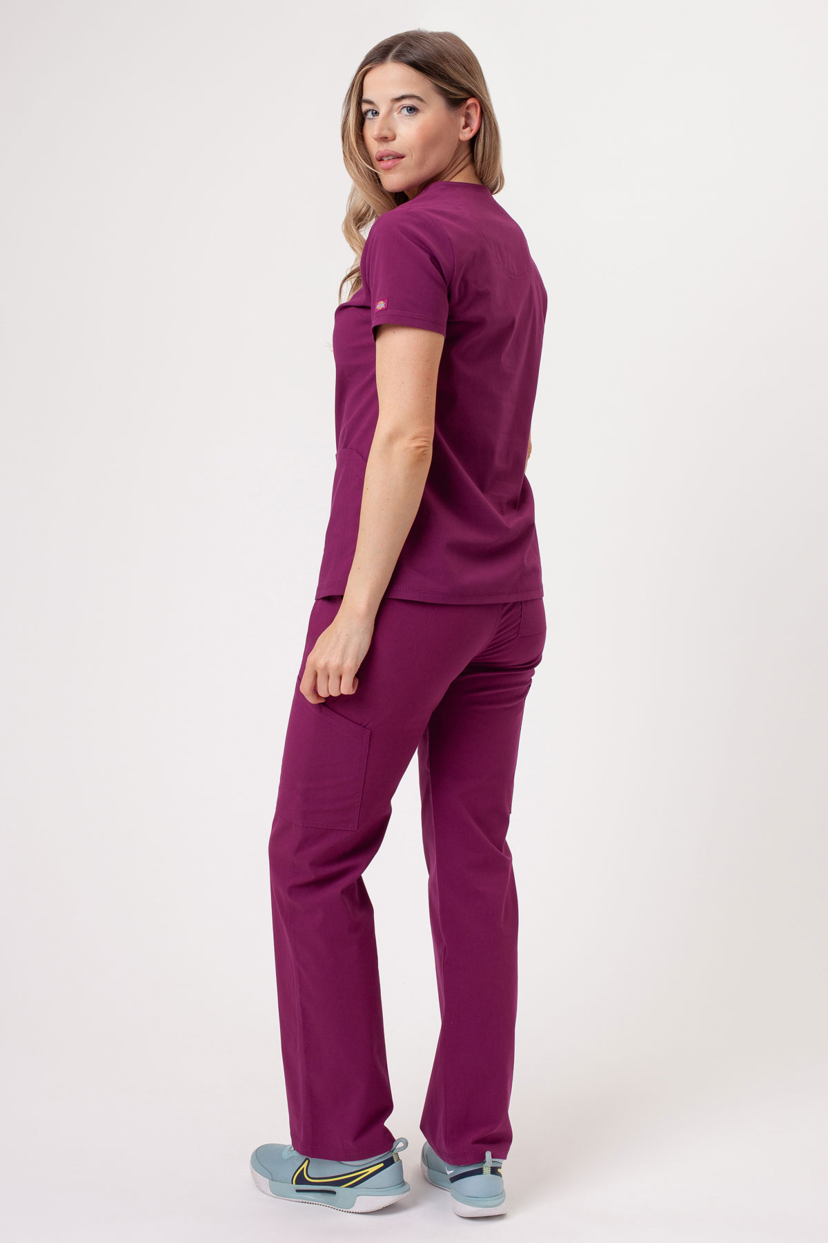 Women’s Dickies Dickies Forge Straight Leg scrub trousers wine-1