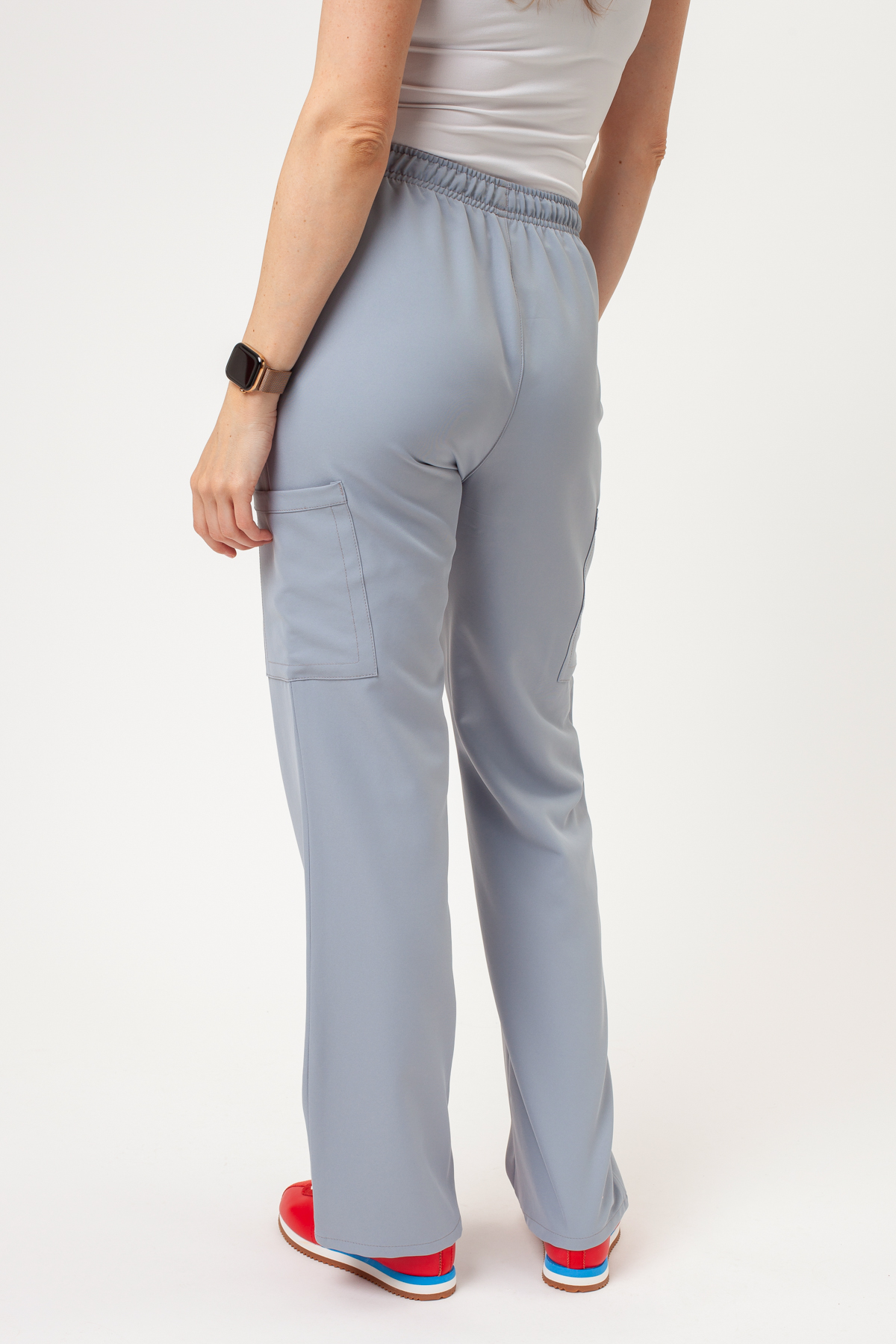 Women's Cherokee Ultra Cargo scrub trousers grey-1