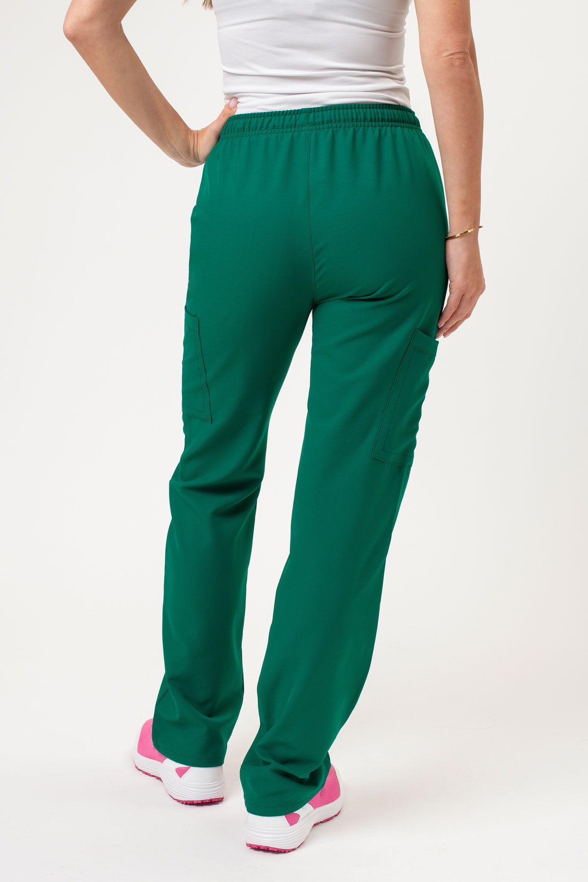 Women's Cherokee Ultra V-neck scrubs set hunter green-9