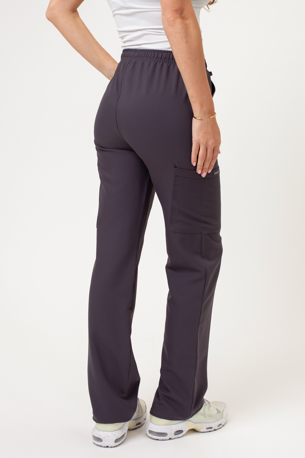 Women's Cherokee Ultra V-neck scrubs set pewter-8