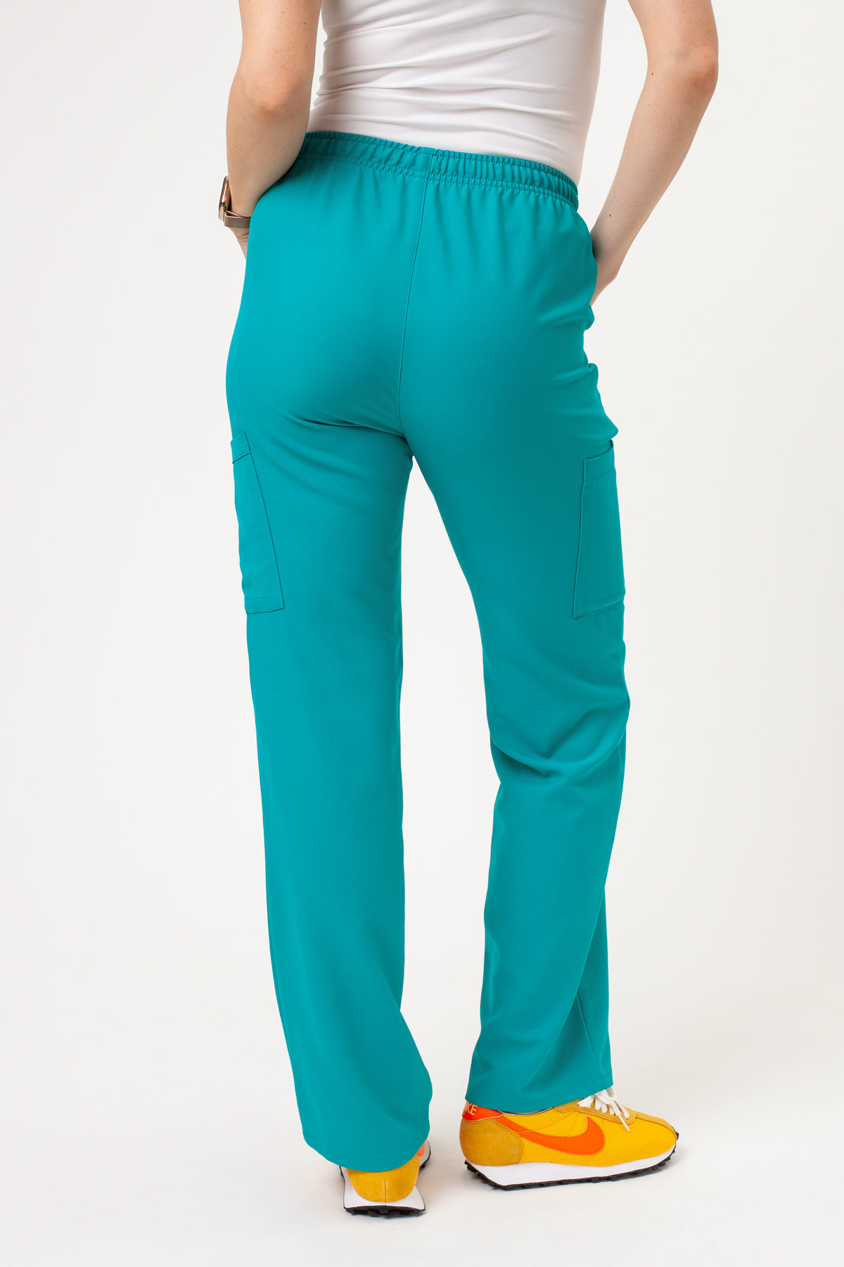 Women's Cherokee Ultra V-neck scrubs set teal blue-7