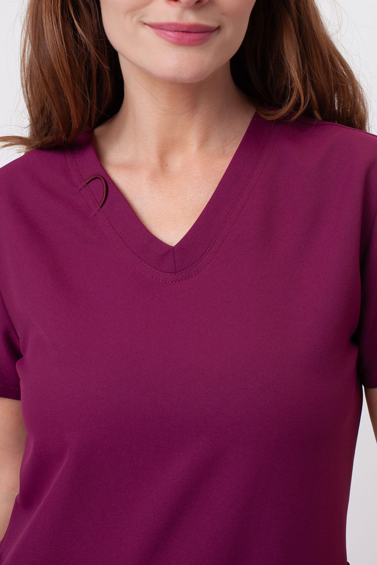 Women's Cherokee Ultra V-neck scrubs set wine-6
