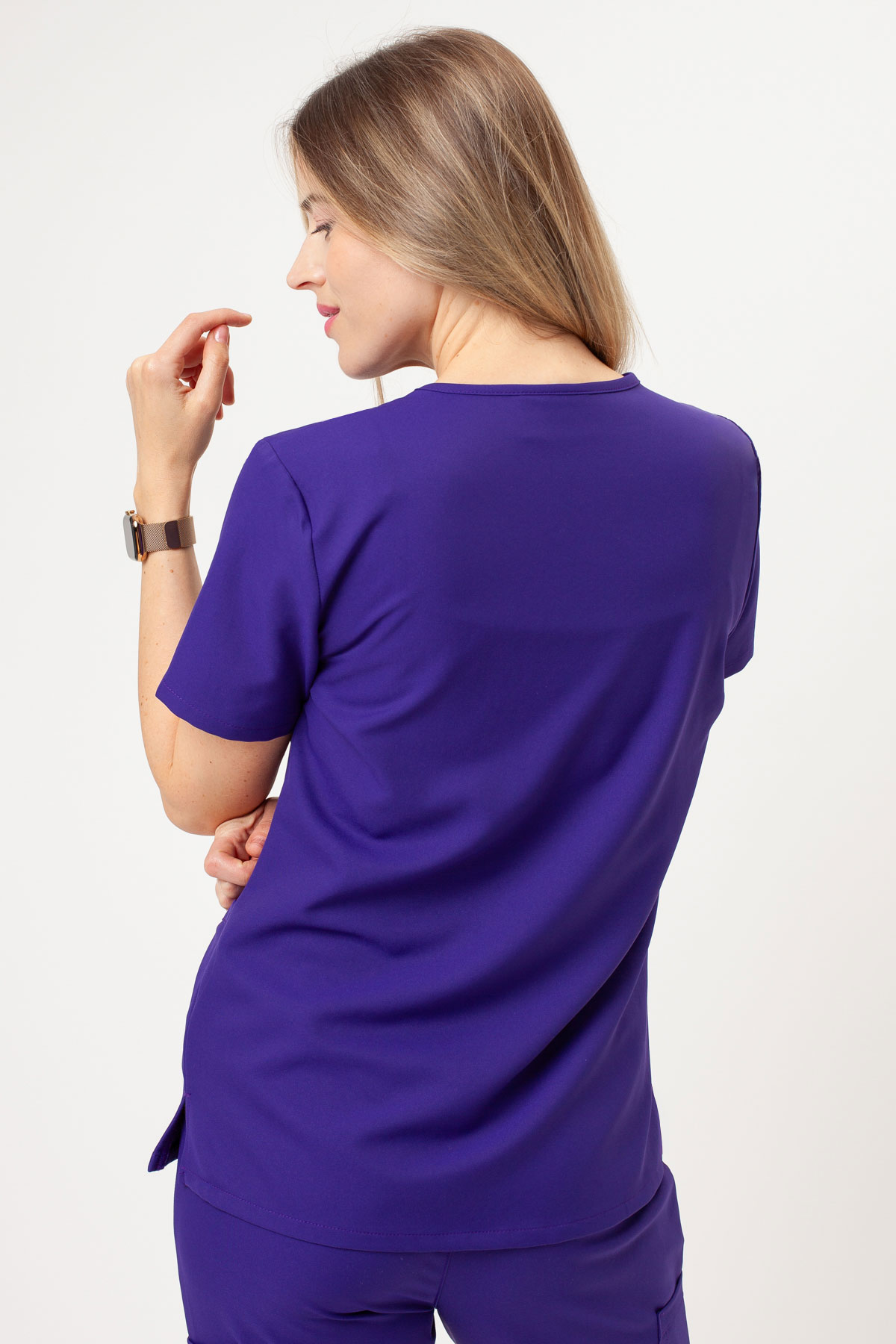 Women's Cherokee Ultra V-neck scrubs set purple-4