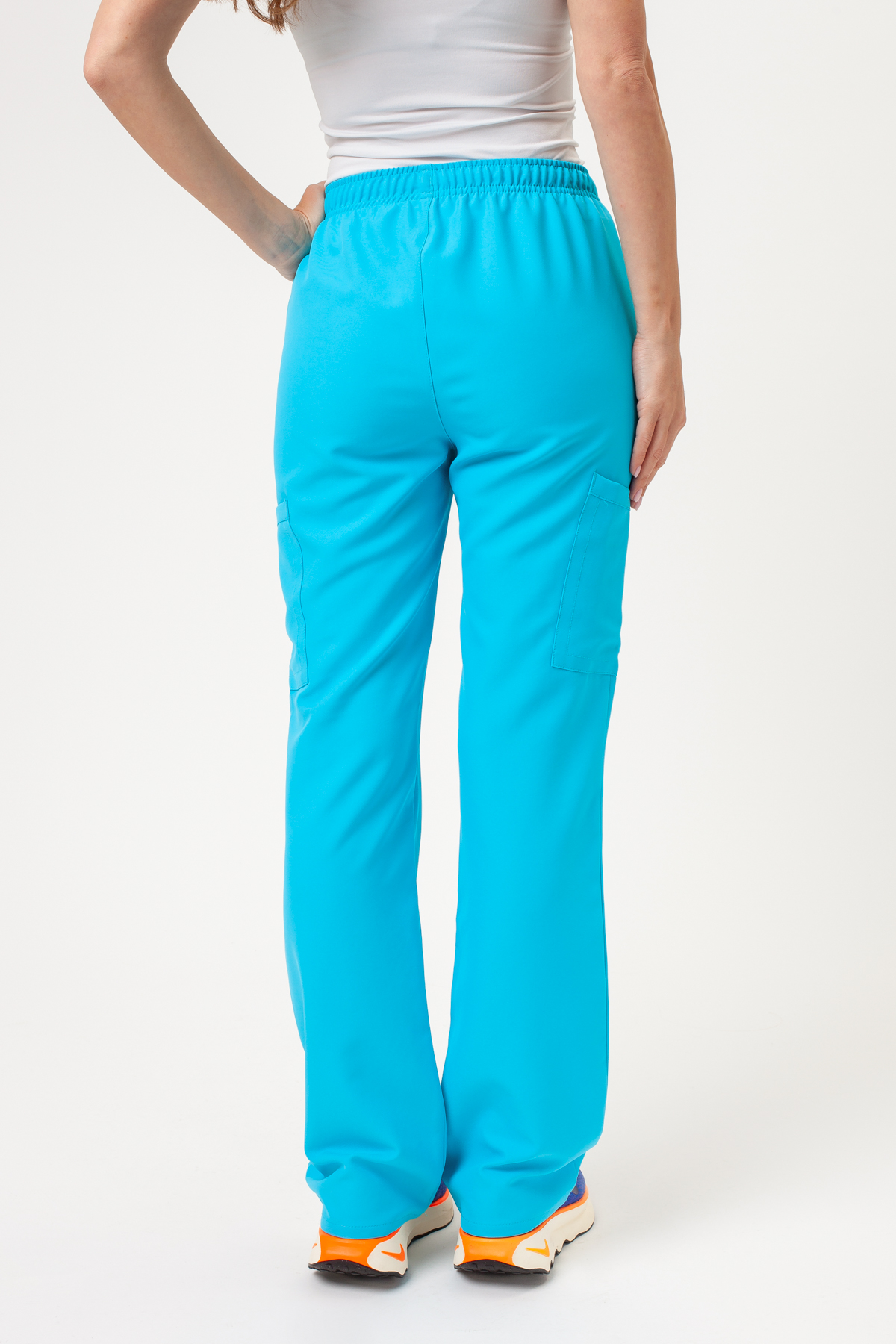 Women's Cherokee Ultra Cargo scrub trousers turquoise-1