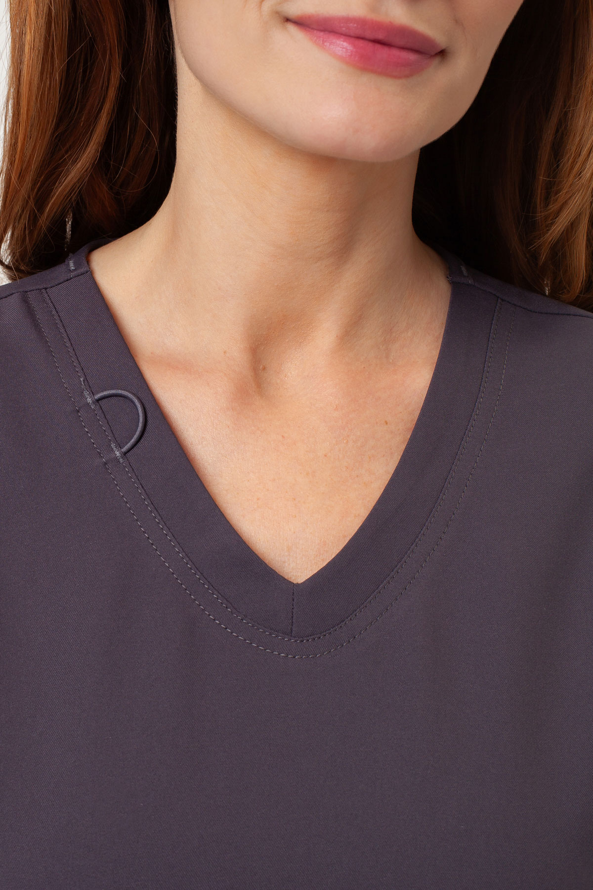 Women's Cherokee Ultra V-neck scrub top pewter-4