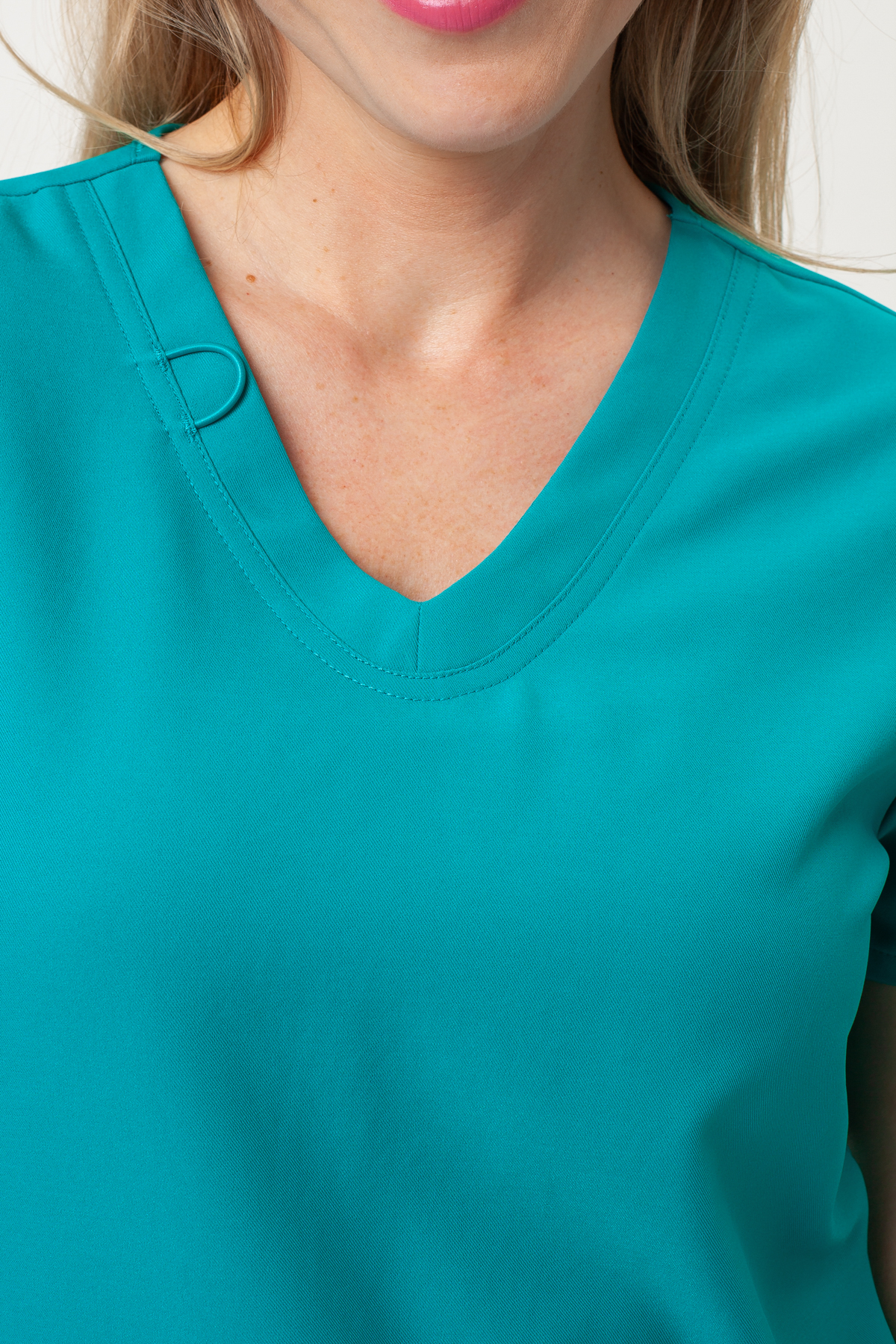 Women's Cherokee Ultra V-neck scrub top teal blue-2