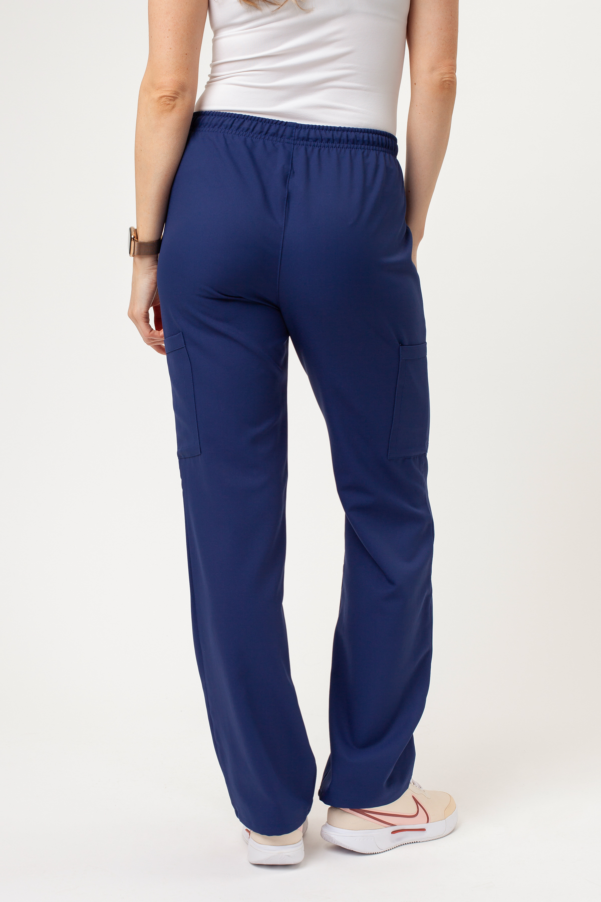 Women's Cherokee Ultra Cargo scrub trousers navy-1