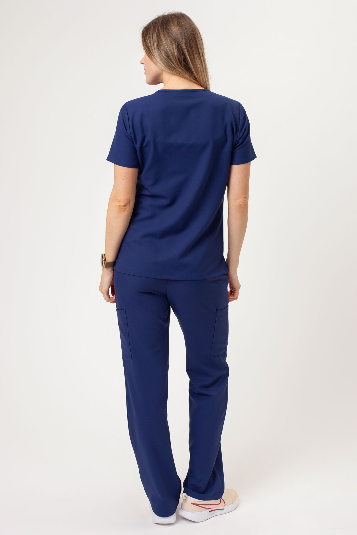 Women's Cherokee Ultra V-neck scrubs set navy-2