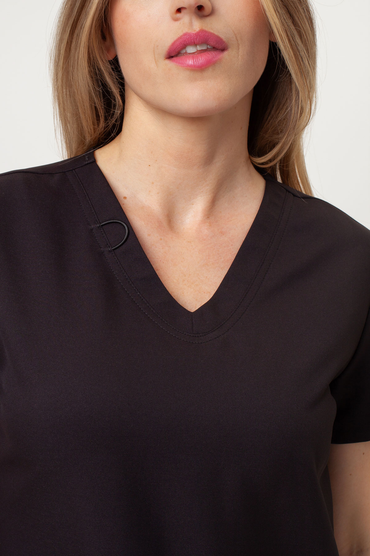 Women's Cherokee Ultra V-neck scrub top black-4